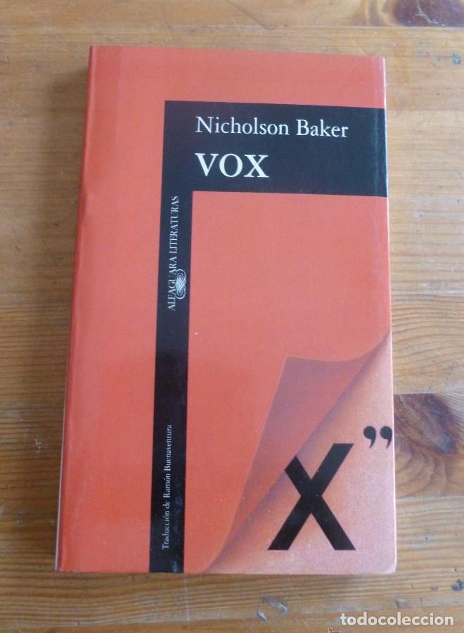Libros: VOX NICHOLSON BAKER. ALFAGUARA. 1992 196 PAG -