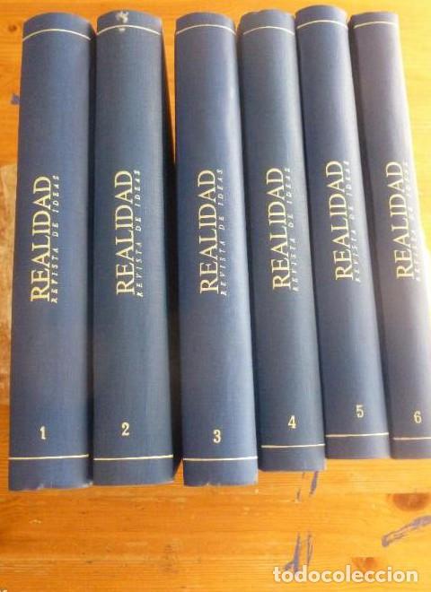 Libros: REALIDAD. REVISTA DE IDEAS. BUENOS AIRES. 1947-1949 18 NUMEROS 6 VOL. FACSIMIL. 480pp TOMO -