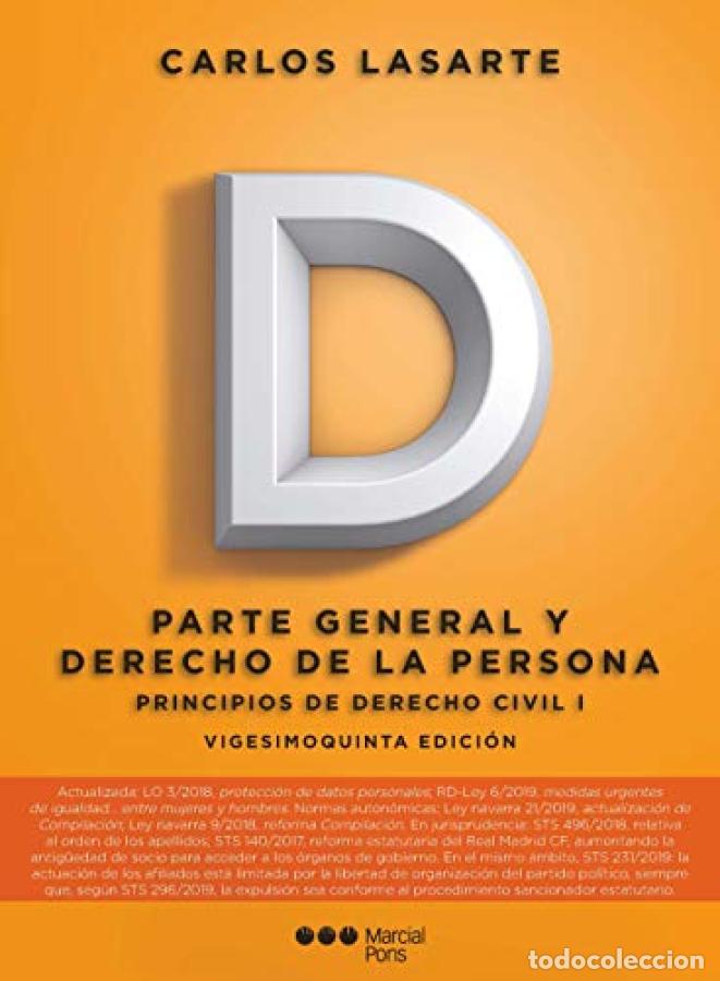 books: PRINCIPIOS DE DERECHO CIVIL, I 2019. - LASARTE &Aacute;LVAREZ, CARLOS