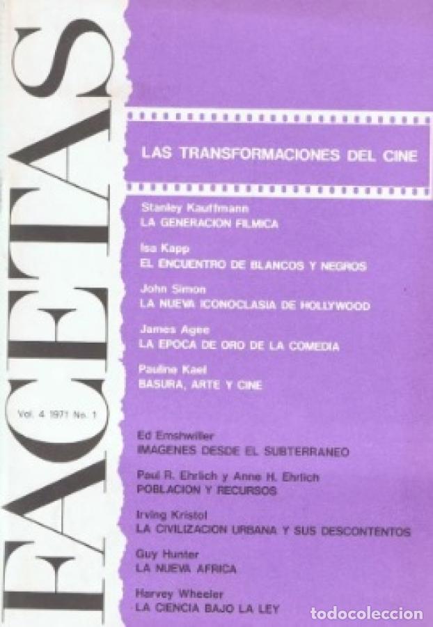 B&uuml;cher: LAS TRANSFORMACIONES DEL CINE. FACETAS, VOLUMEN 4, 1971, N&ordm; 1. -