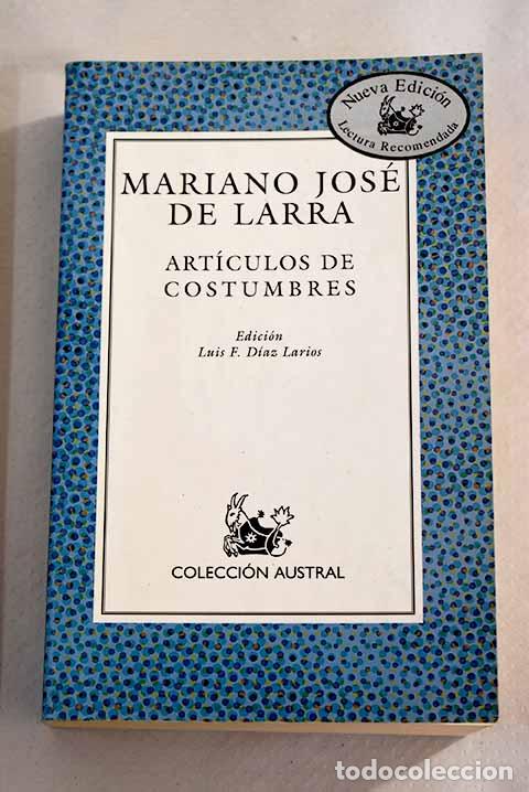 Livres: Art&iacute;culos de costumbres - Larra