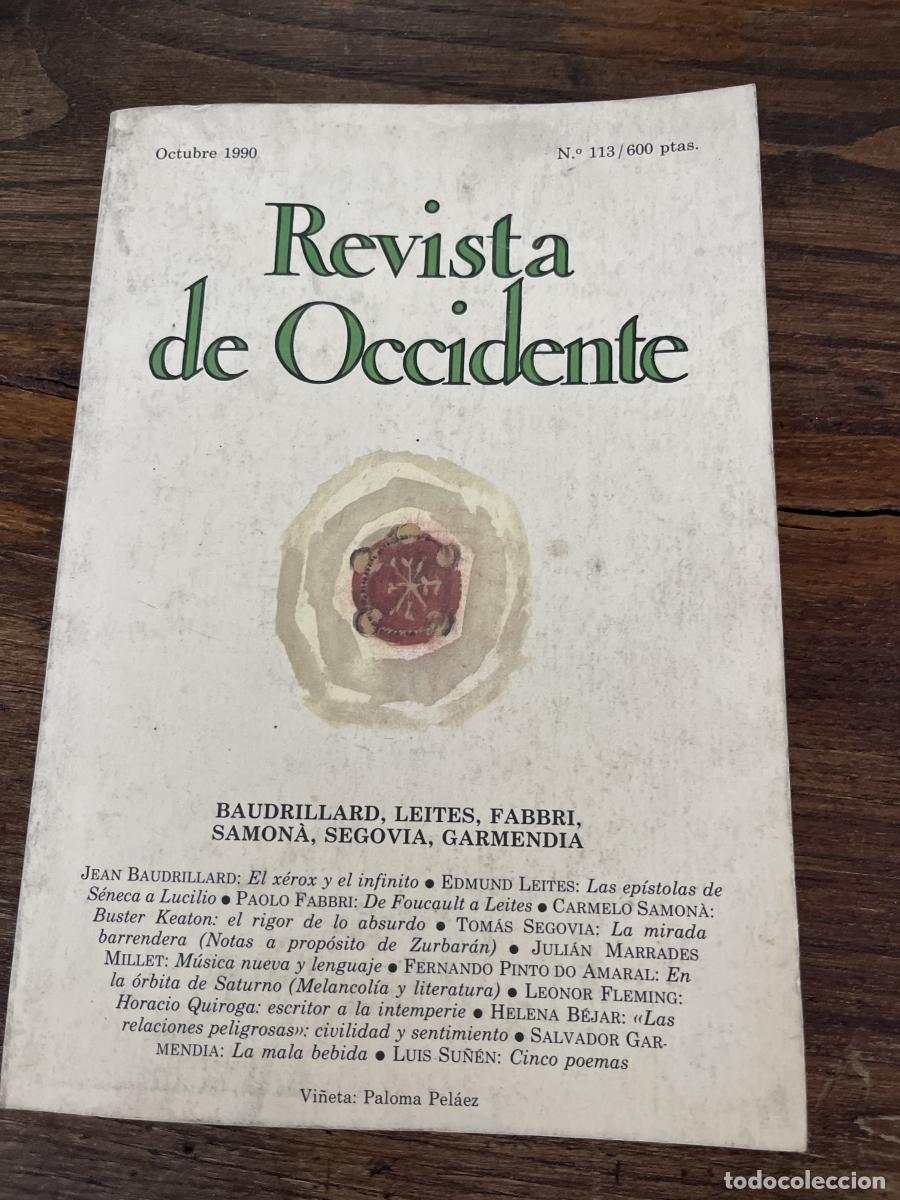 Libros: REVISTA DE OCCIDENTE N&ordm; 113 OCTUBRE 1990. -