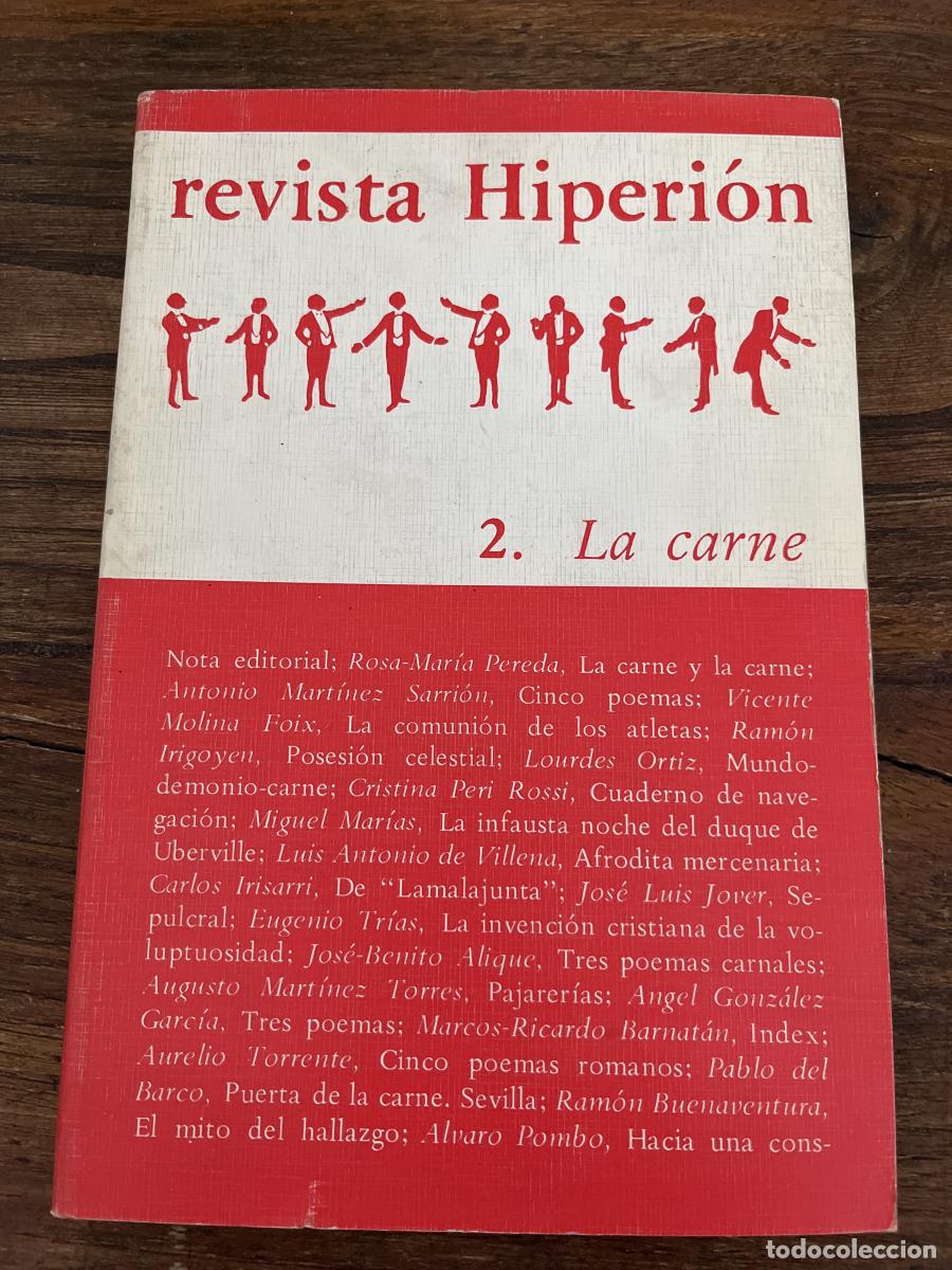 Libros: Revista Hiperi&oacute;n 2. La carne 1978. Molina Foix Peri Rossi de Villena Tr&iacute;as Pombo -