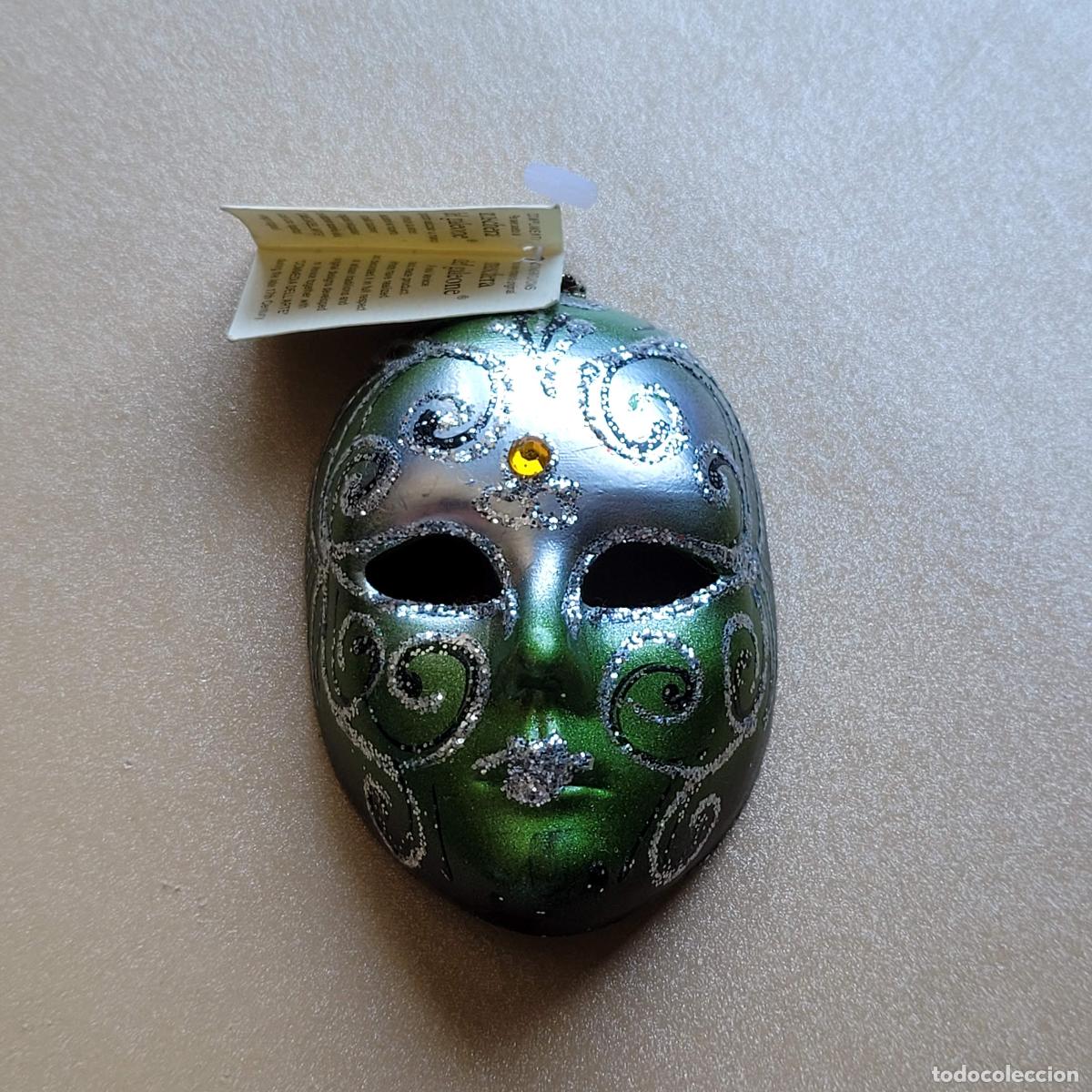 Libros: FIGURA PALMA ORO MASCARA GALEOTE HECHO A MANO 8CM ORIGINAL VENECIA