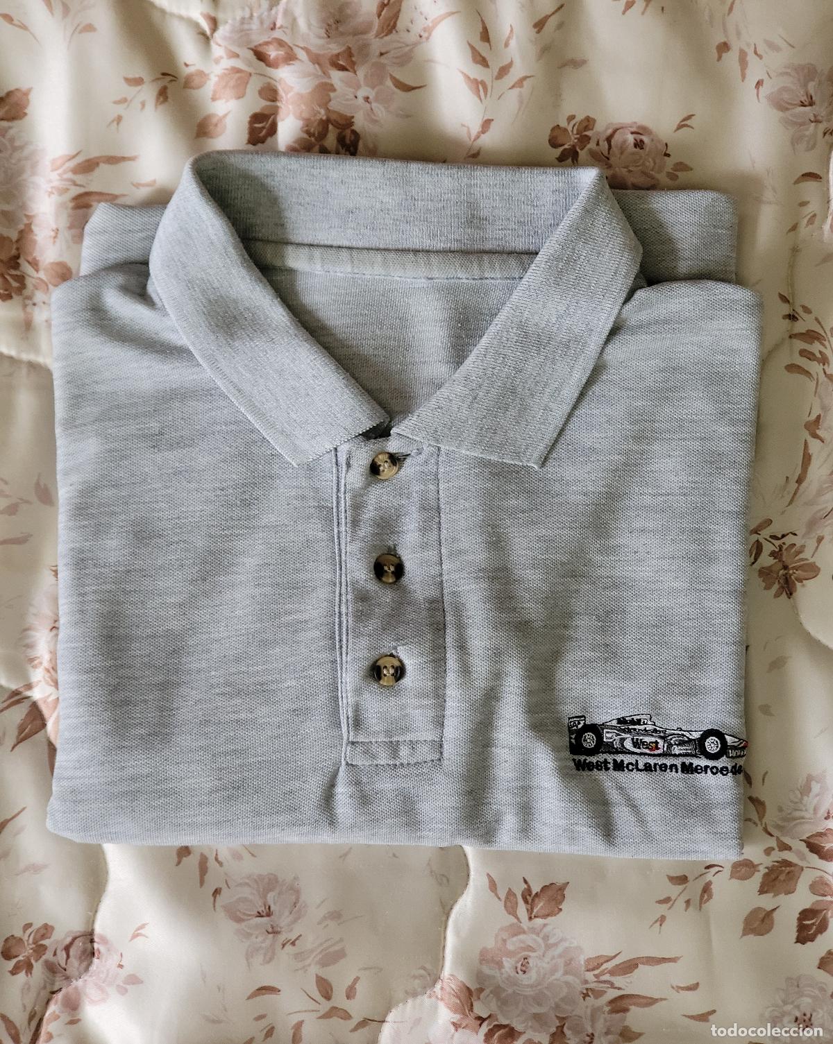 Libros: POLO MCLAREN MERCEDES WEST ALGODON ORIGINAL COLOR GRIS TALLA L SHIRT