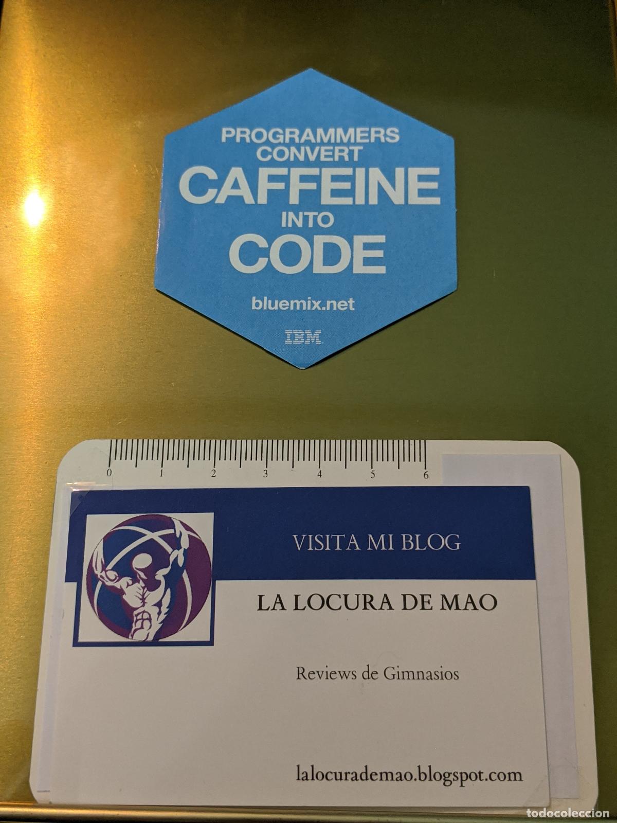 Libros: PEGATINA STICK CAFFEINE CODE IBM BLUEMIX.NET SIN USAR - BRAND NEW - Foto 1