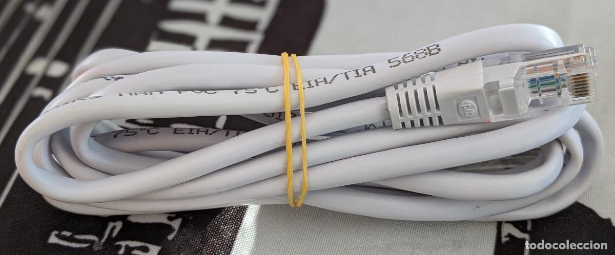 Libros: CABLE ETHERNET CAT 5 INTERNET 1,5 METROS BLANCO COMO NUEVO - Foto 1
