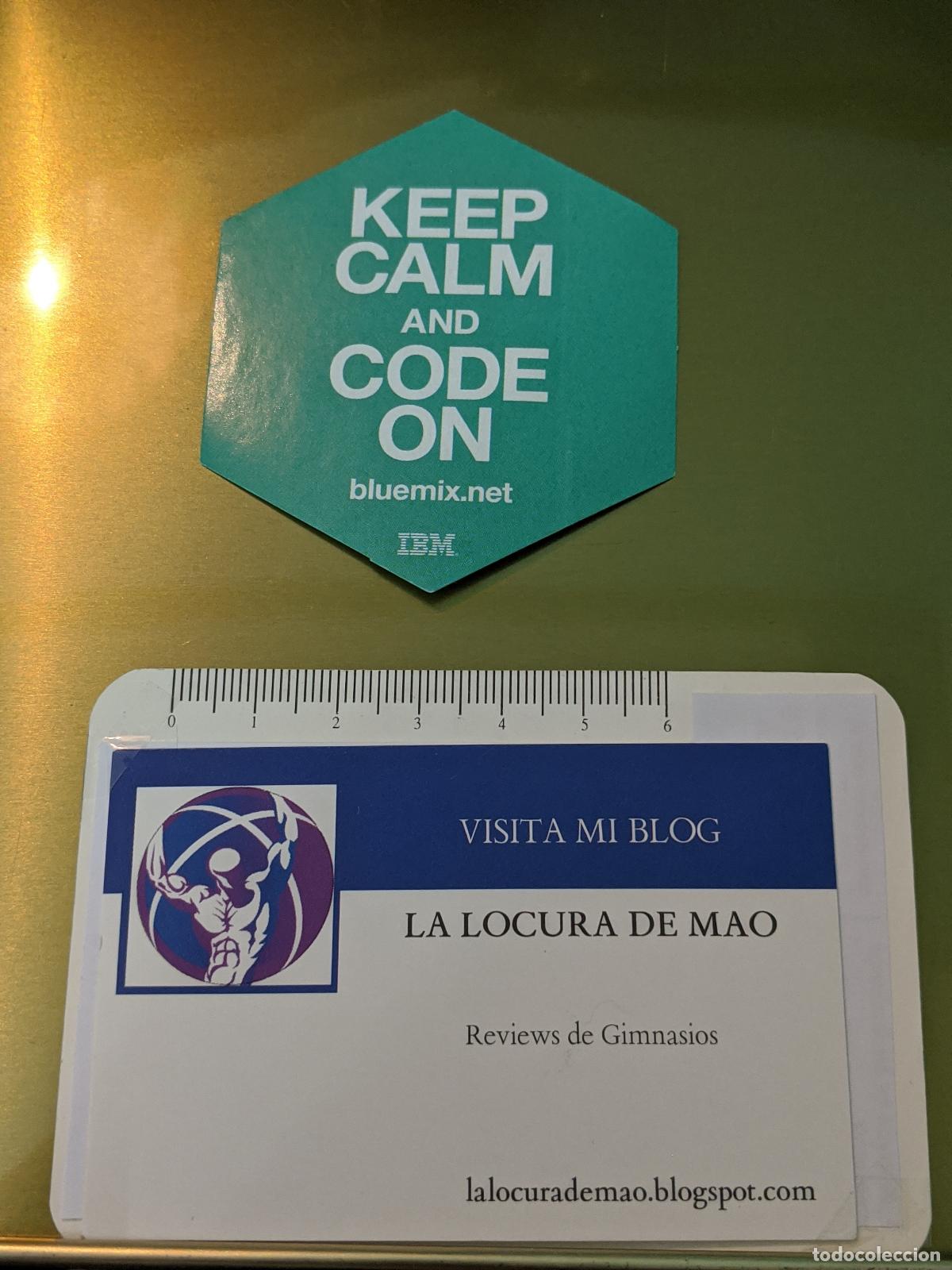 Libros: PEGATINA STICK KEEP CALM AND CODE ON IBM BLUEMIX.NET SIN USAR - BRAND NEW - Foto 1