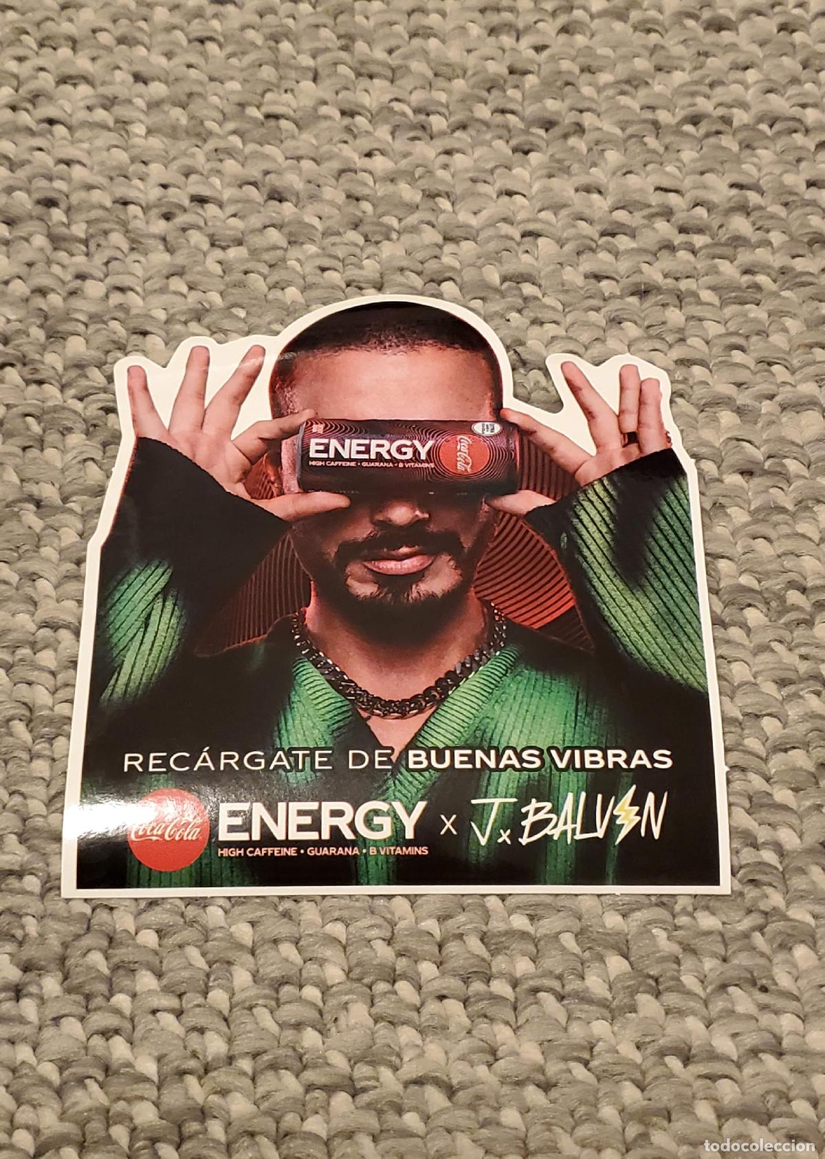Libros: STICK PEGATINA J BALVIN COCA COLA ENERGY SIN USAR - BRAND NEW
