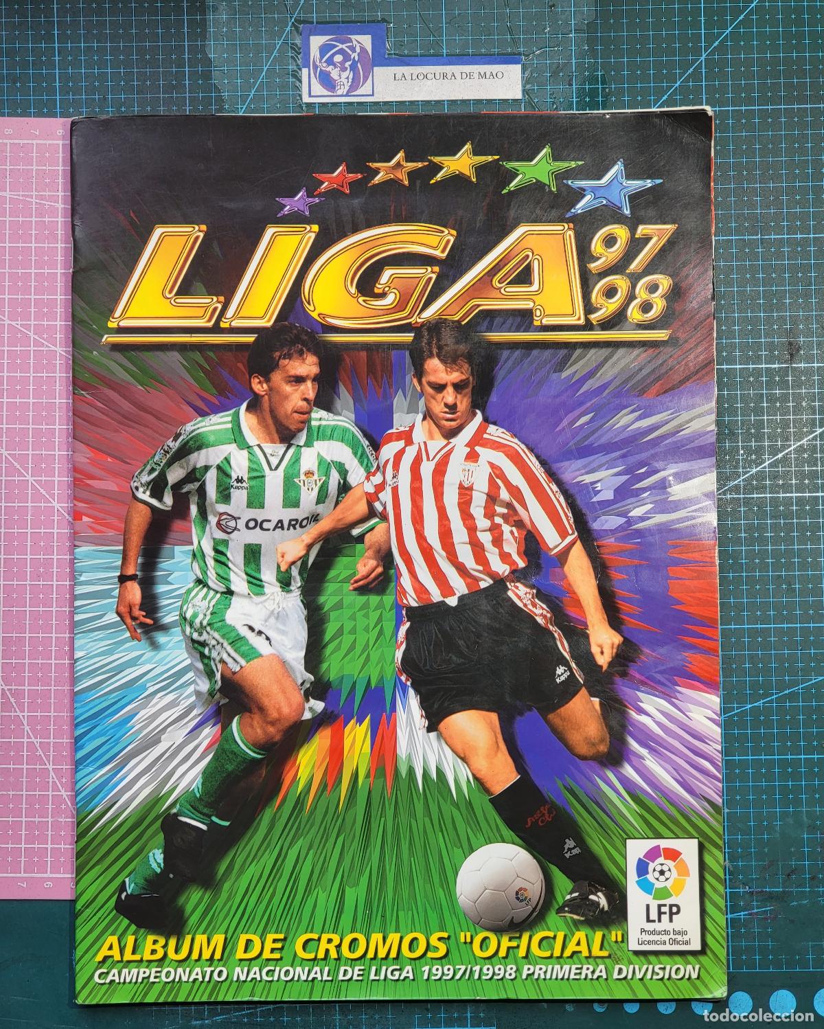 B&uuml;cher: ALBUM FUTBOL CROMOS LIGA ESTE 1997 1998 AL 70 X CIENTO ESPANA