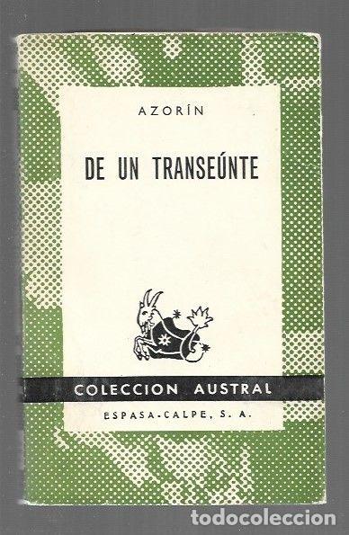 Libros: DE UN TRANSEUNTE - AZORIN (JOSE MARTINEZ RUIZ) - Foto 1