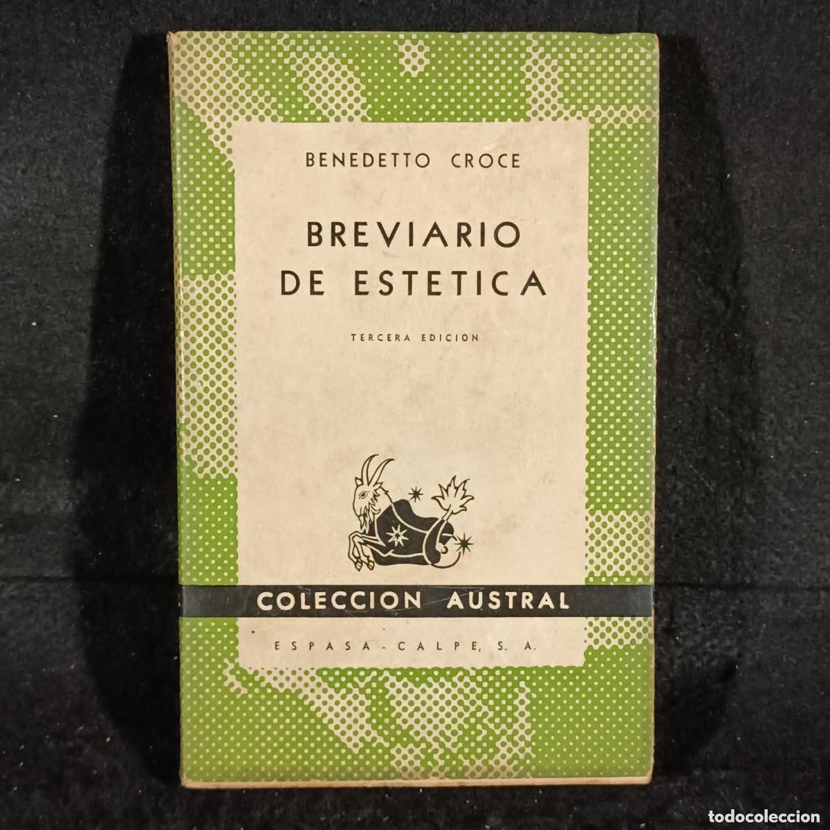 Libros: Breviario de est&eacute;tica - Croce, Benedetto