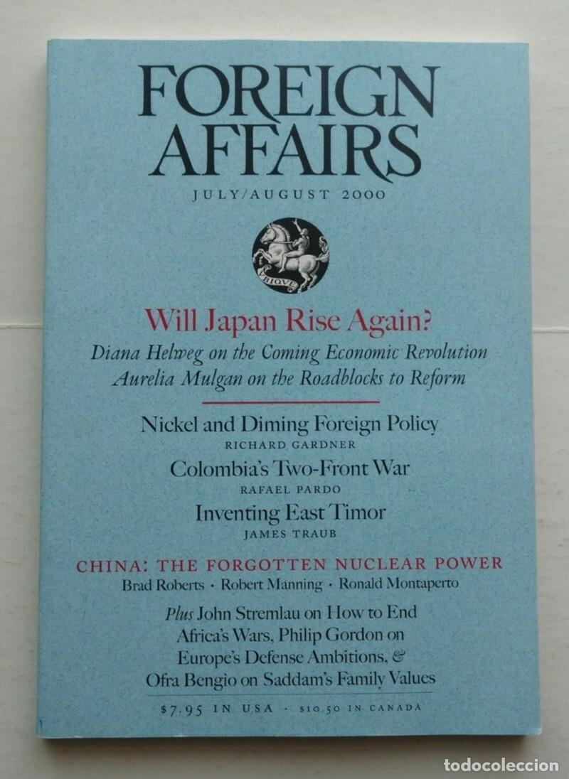 Libros: foreign affairs 2000 will japan rise again - VARIOS