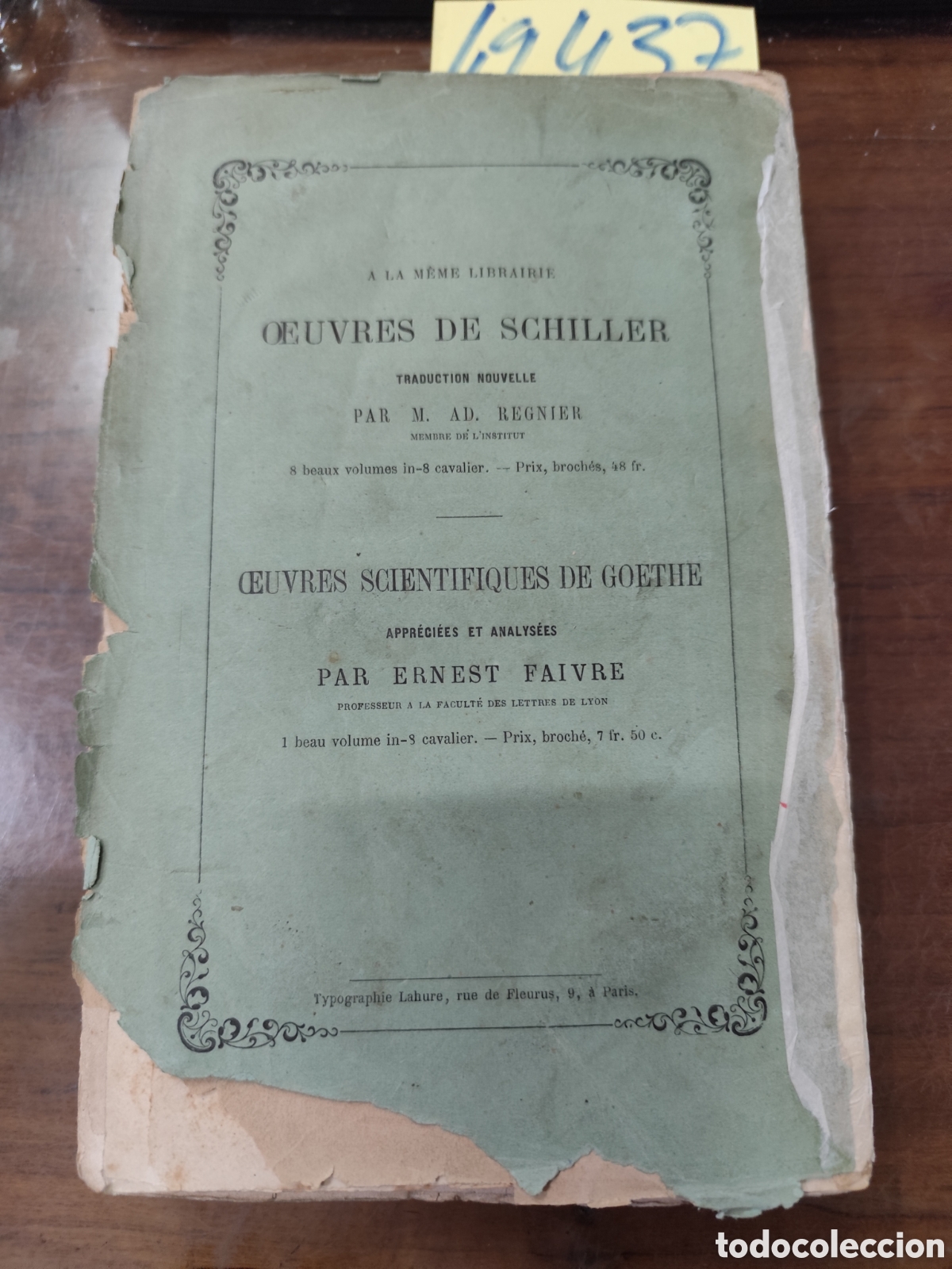 Libros: MELANGES. MEZCLAS. A&ntilde;o 1874 - GOETHE - Foto 5