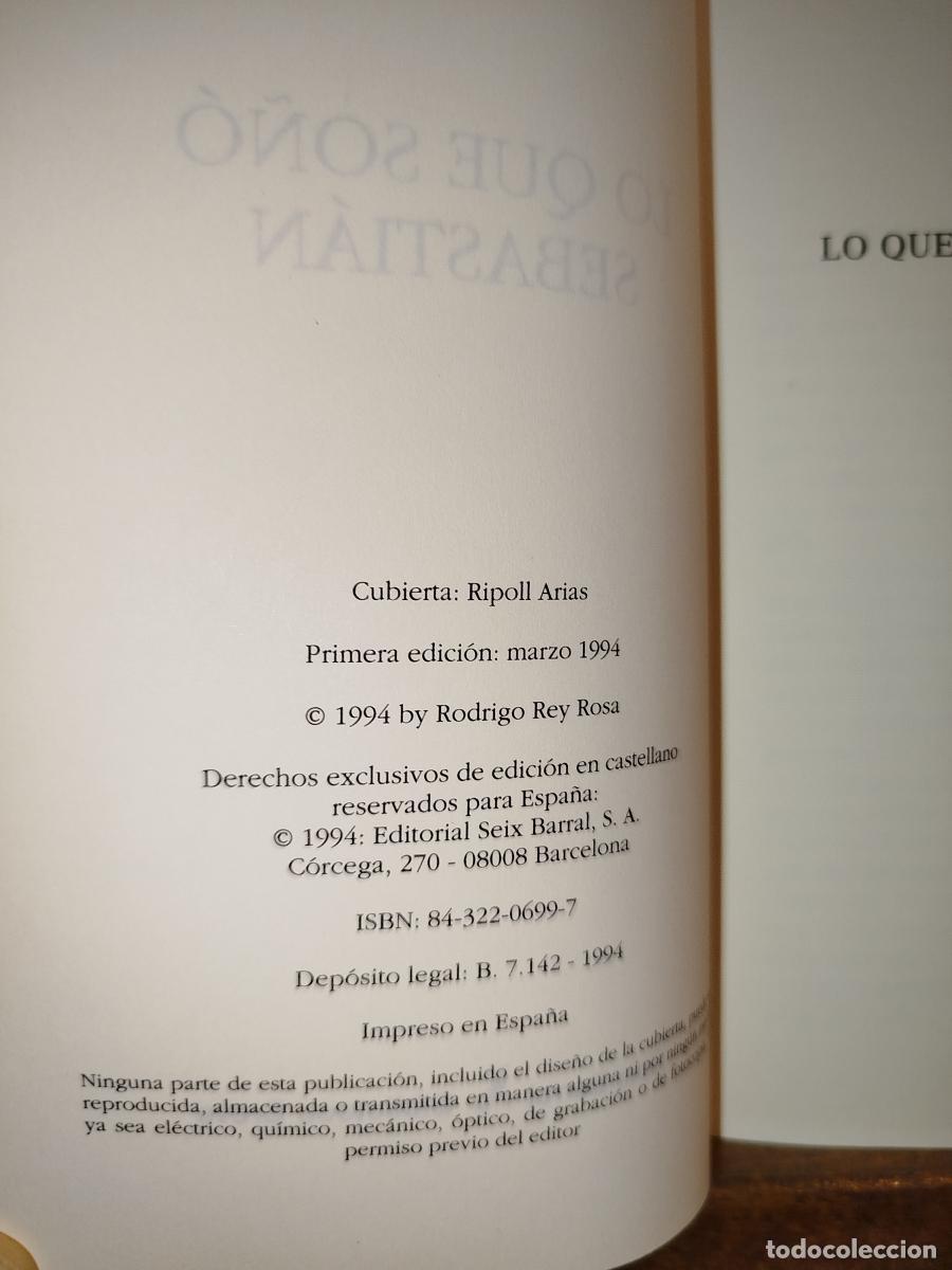Libros: Lo que so&ntilde;&oacute; Sebasti&aacute;n - Rodrigo Rey Rosa - Foto 5