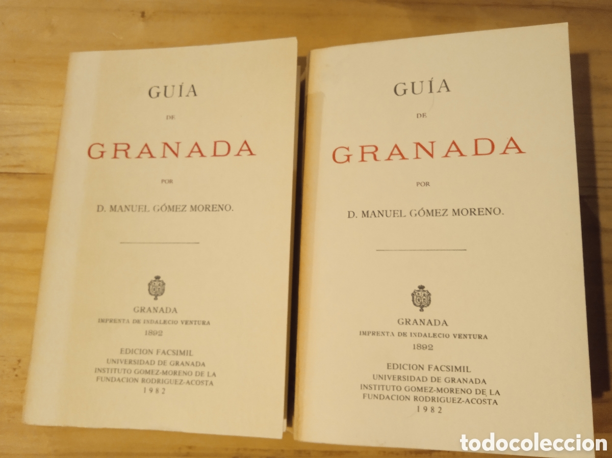 Libros: Guia de Granada edici&oacute;n facs&iacute;mil 1982 Manuel G&oacute;mez Moreno - Foto 1