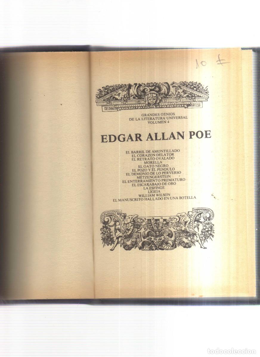 Libros: EDGAR ALLAN POE GRANDES GENIOS - Foto 2