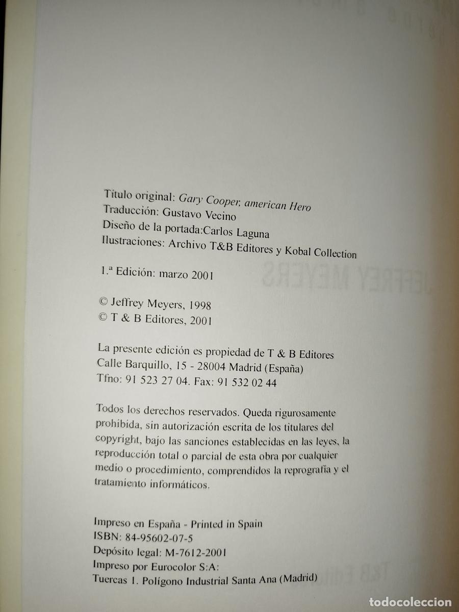 Libros: Gary Cooper: el h&eacute;roe americano - Meyers, Jeffrey - Foto 5