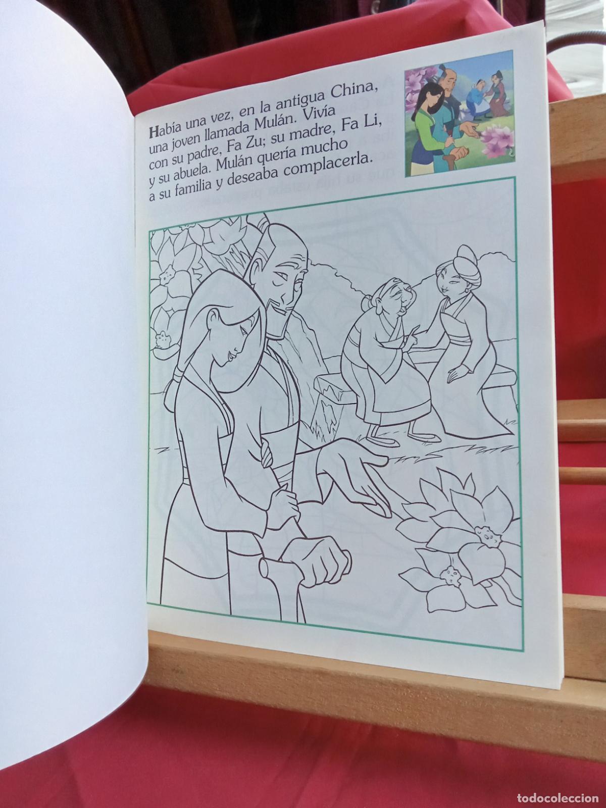 Libros: Mulan un cuento para colorear. Disney CO.1707 - Foto 2