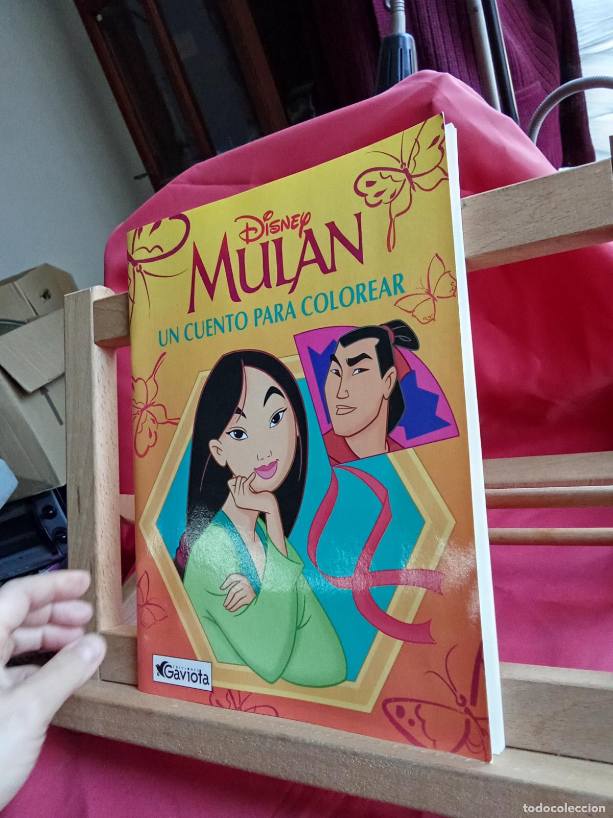 Libros: Mulan un cuento para colorear. Disney CO.1707 - Foto 3