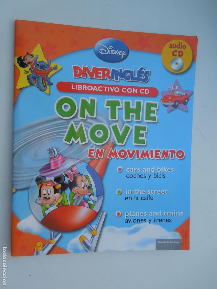 Libros: DIVERINGL&Eacute;S - ON THE MOVE - LIBRO ACTIVO CON CD - DISNEY - EVEREST 2012 - Foto 1