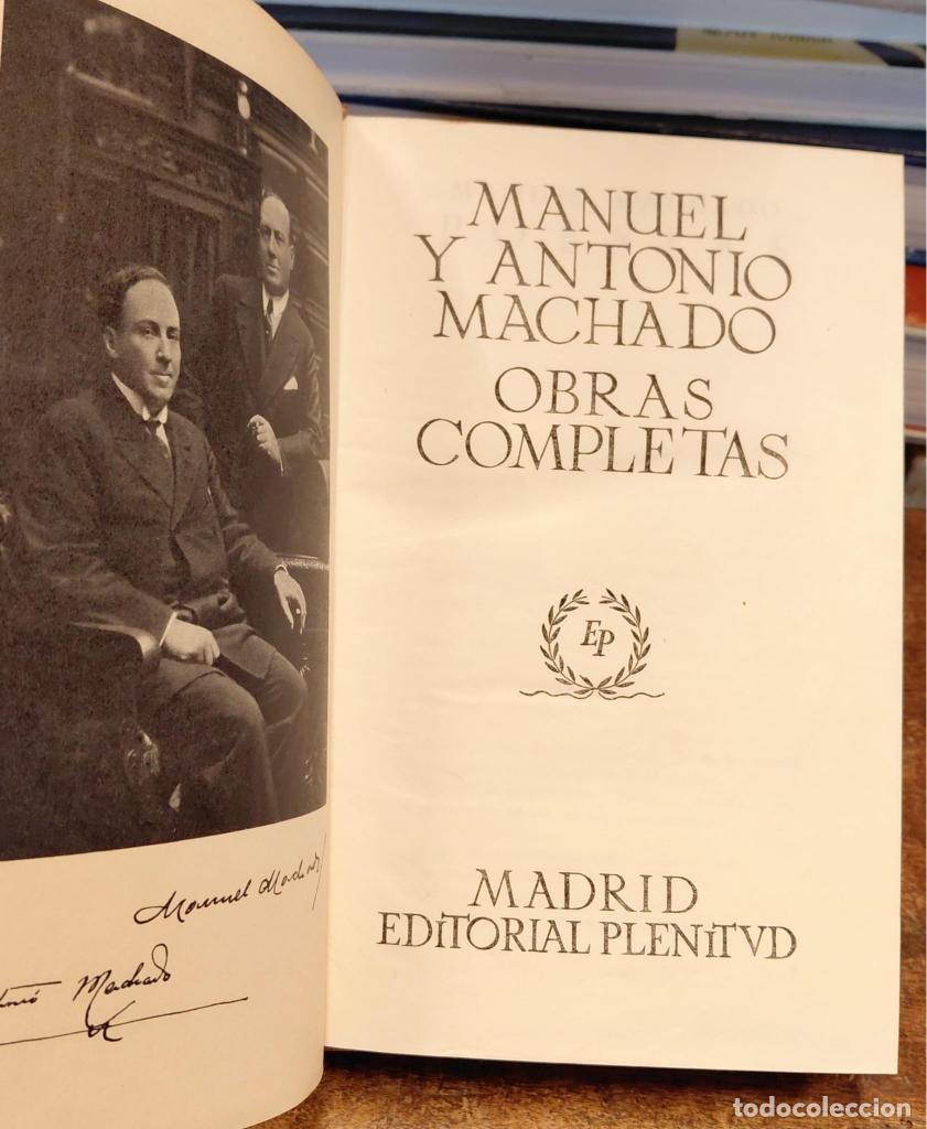 Libros: OBRAS COMPLETAS. - MACHADO, Manuel y Antonio. - Foto 2