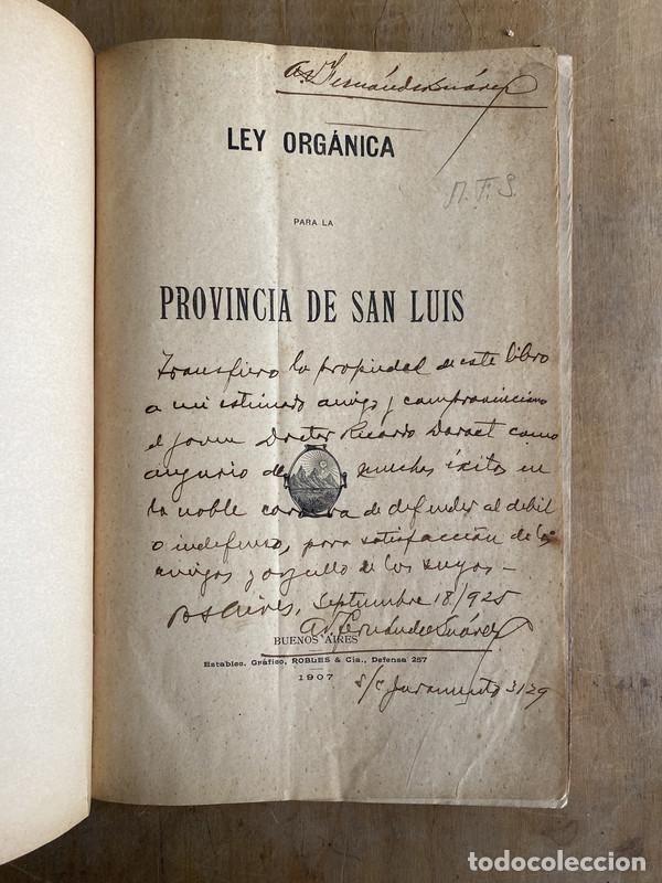 B&uuml;cher: Ley Organica para la provincia de San Luis - a