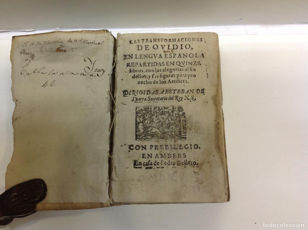 Libros: LAS TRANSFORMACIONES DE OVIDIO EN LENGUA ESPA&Ntilde;OLA OVIDIO NASON PUBLIO 1595