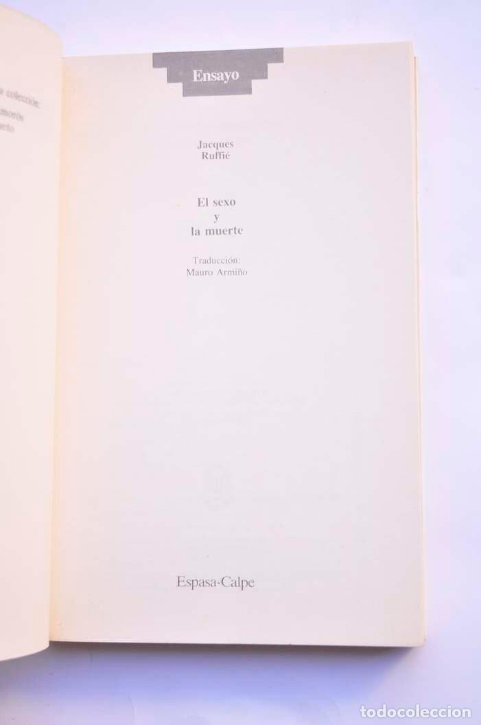 Libros: El sexo y la muerte - RUFFI&Eacute;, Jacques - Foto 2