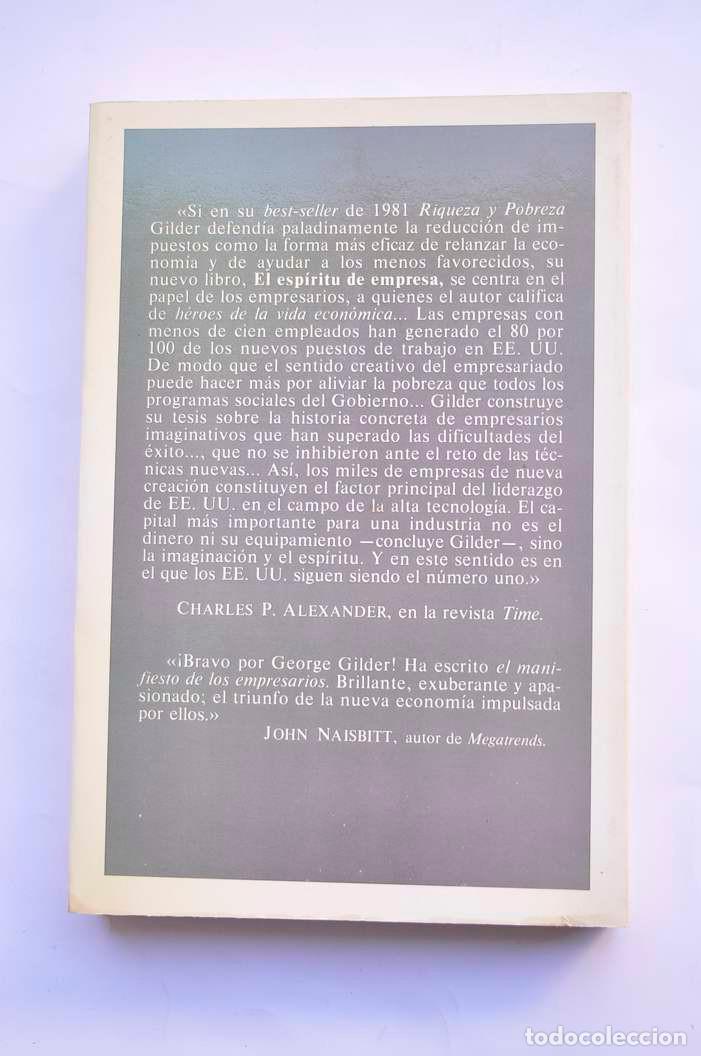 Libros: El esp&iacute;ritu de empresa - GILDER, George - Foto 3