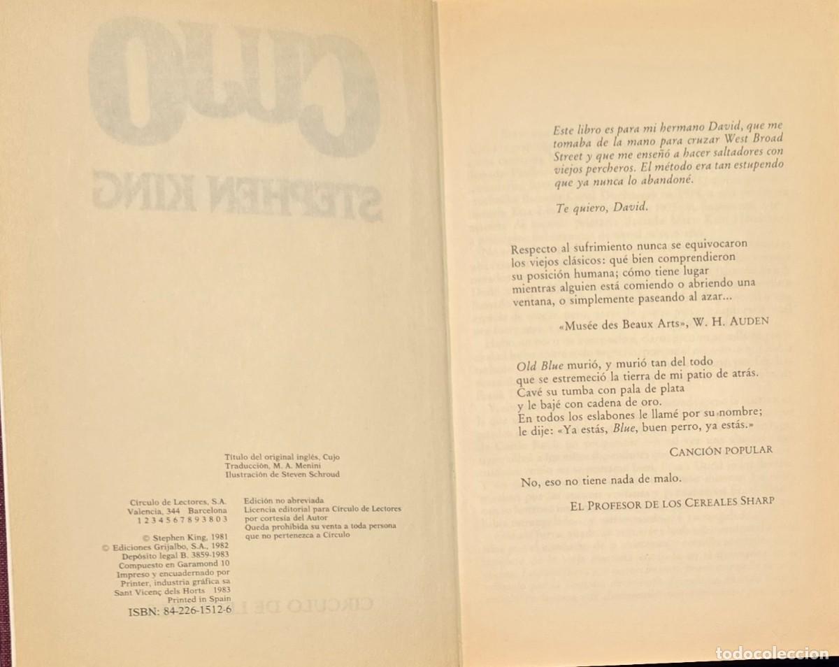 Libros: Cujo - Stephen King - Foto 6