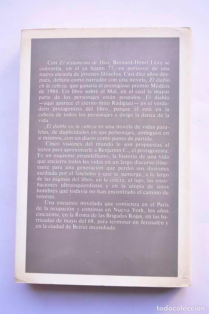 Libros: El diablo en la cabeza - L&Eacute;VY, Bernard - Henri - Foto 3