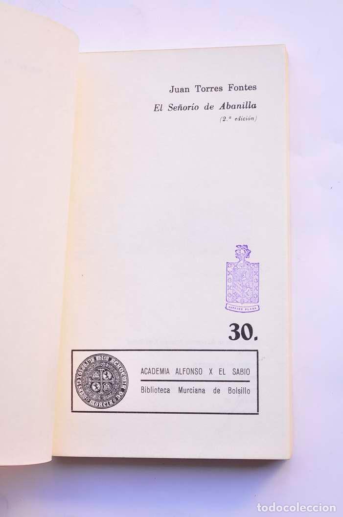 Libros: El se&ntilde;or&iacute;o de Abanilla - TORRES FONTES, Juan - Foto 2