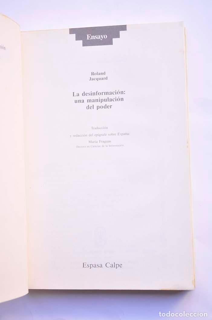 Libros: La desinformaci&oacute;n: una manipulaci&oacute;n del poder - JACQUARD, Roland - Foto 2