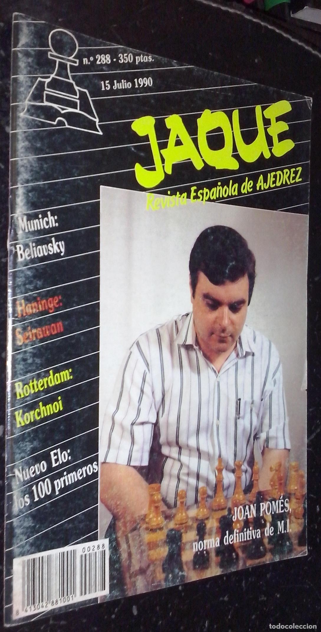 Libros: Jaque. Revista Espa&ntilde;ola de Ajedrez. N&ordm; 288 - REVISTA: