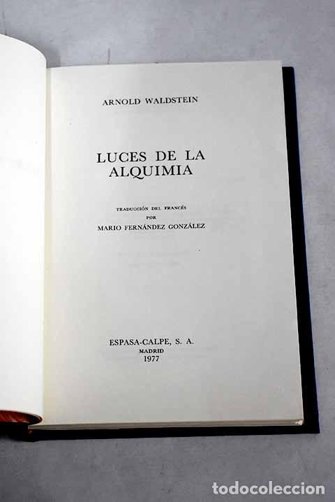 Libros: Luces de la alquimia.- Waldstein, Arnold - Foto 1
