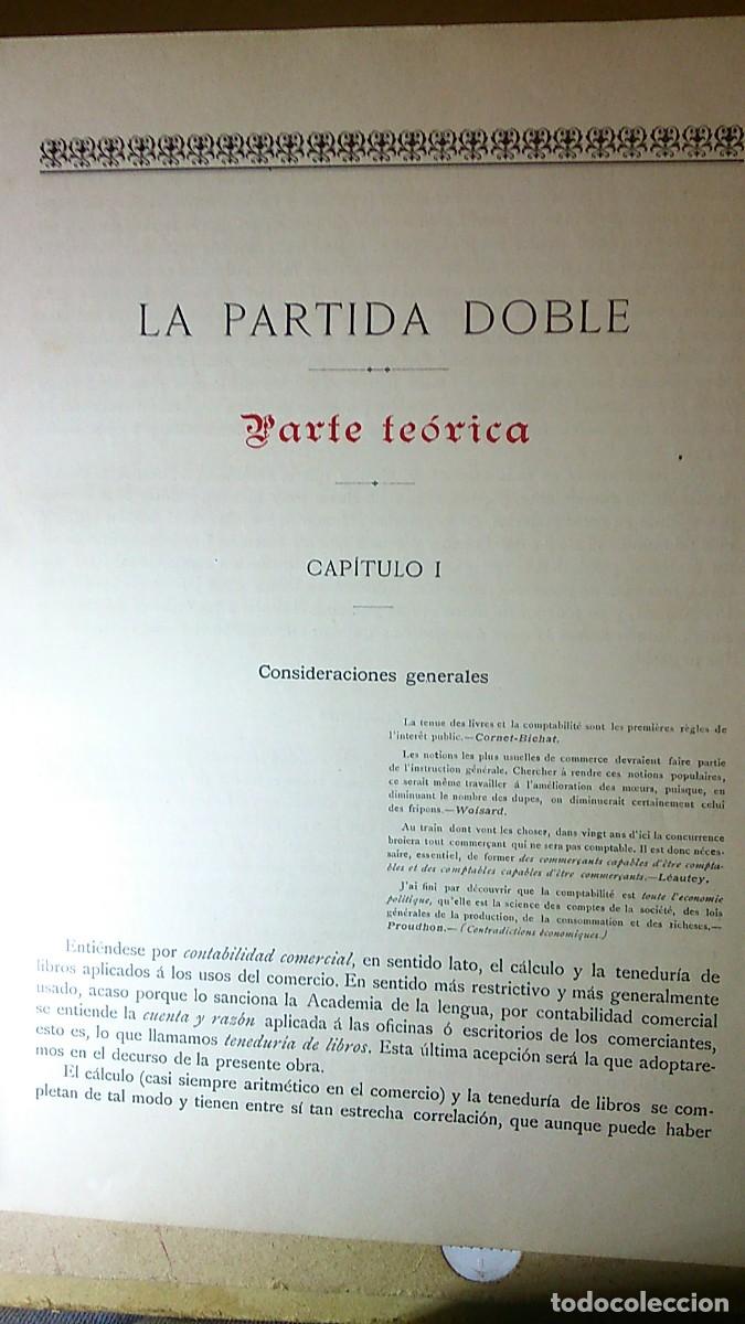 Libros: LA PARTIDA DOBLE, 2 TOMOS. CONTABILIDAD COMERCIAL. E.O.Casta&ntilde;er - Foto 4
