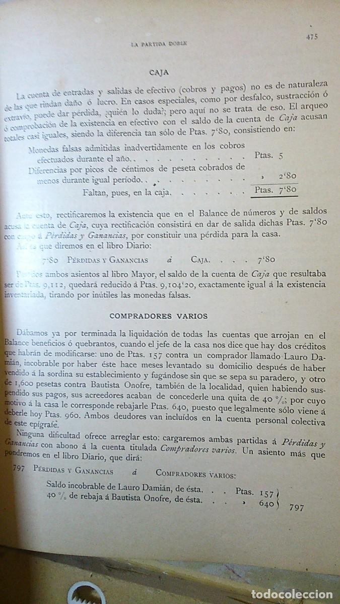Libros: LA PARTIDA DOBLE, 2 TOMOS. CONTABILIDAD COMERCIAL. E.O.Casta&ntilde;er - Foto 11