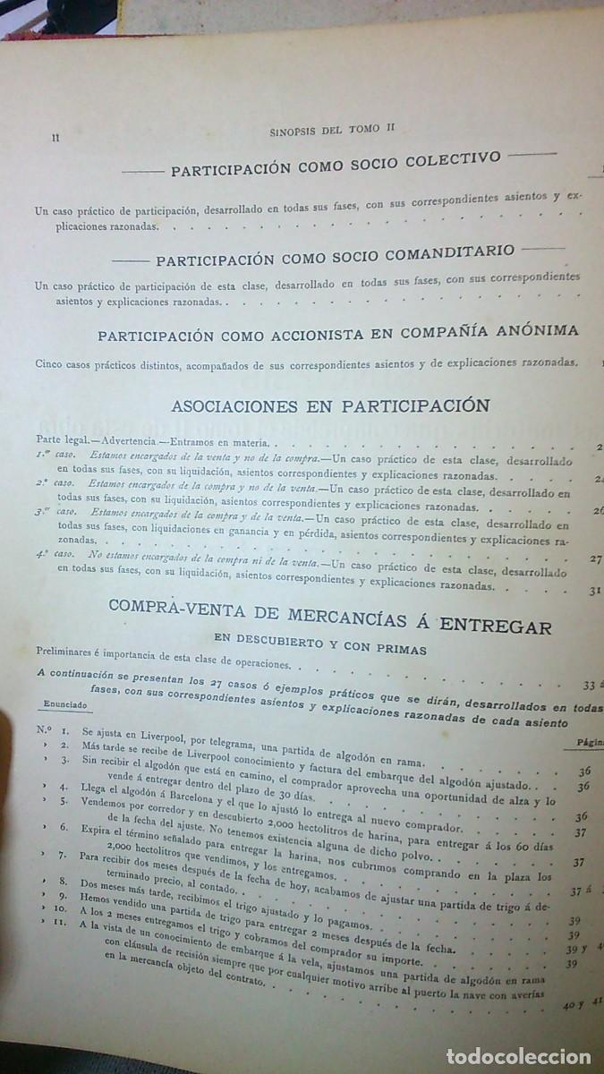 Libros: LA PARTIDA DOBLE, 2 TOMOS. CONTABILIDAD COMERCIAL. E.O.Casta&ntilde;er - Foto 17