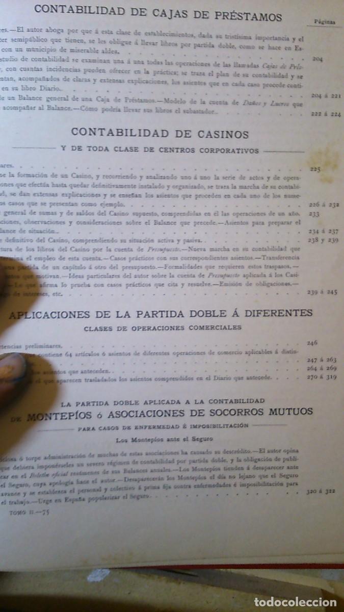 Libros: LA PARTIDA DOBLE, 2 TOMOS. CONTABILIDAD COMERCIAL. E.O.Casta&ntilde;er - Foto 23
