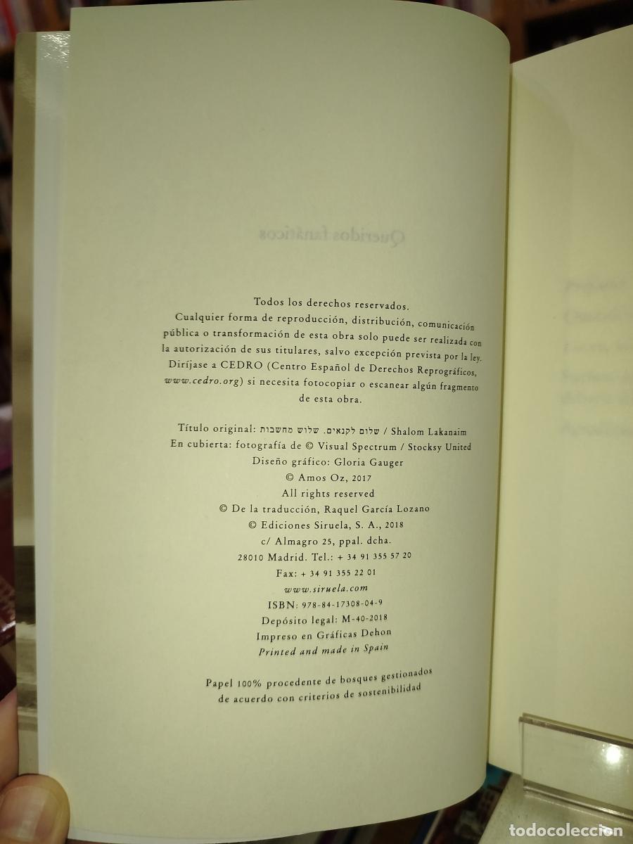 Libros: Queridos fan&aacute;ticos: tres reflexiones - Oz, Amos (1939-2018) - Foto 5
