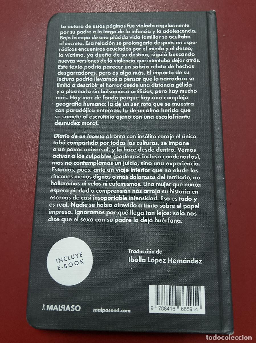 Libros: An&oacute;nimo: Diario de un incesto (Malpaso Ediciones. 2017 - Foto 2