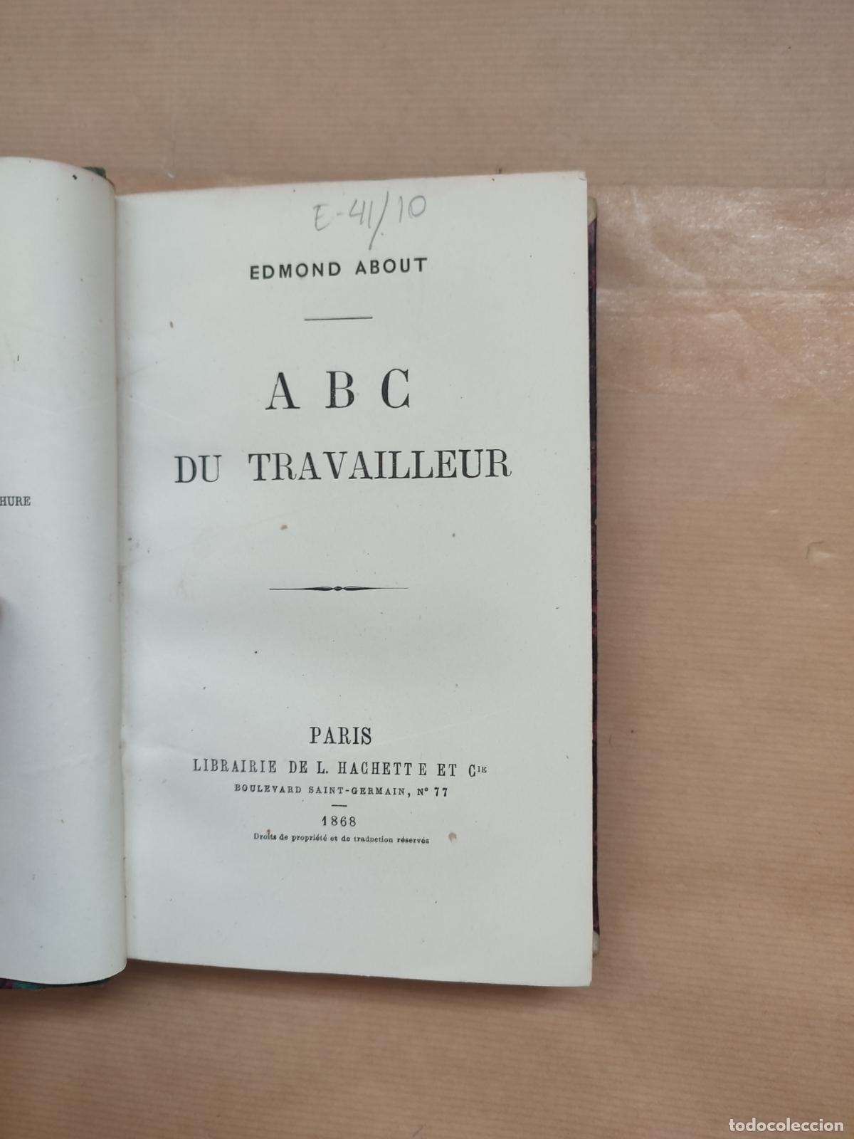 Libros: ABC DU TRAVAILLEUR. - Edmond About - Foto 1