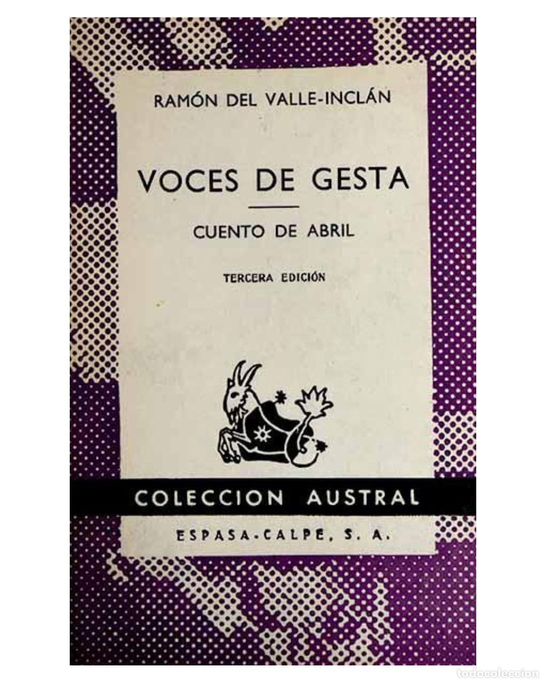 Libros: Voces de gesta - RAMON DEL VALLE-INCLAN