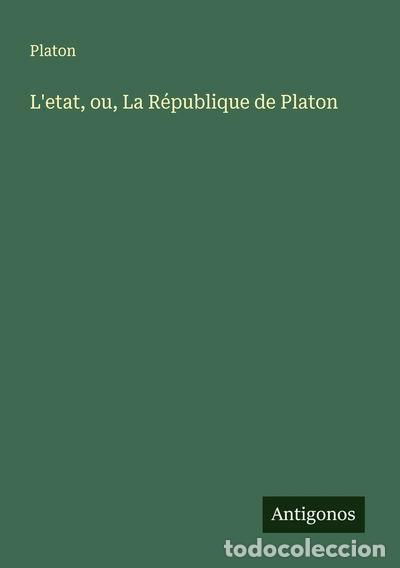 Libros: L'etat, ou, La R&eacute;publique de Platon- 9783563059388