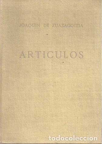 Libros: ARTICULOS - ZUGAZAGOITIA, JULIAN DE - Foto 1