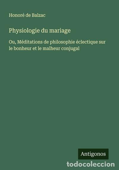 Libros: Physiologie du mariage- 9783563048757 - Foto 1