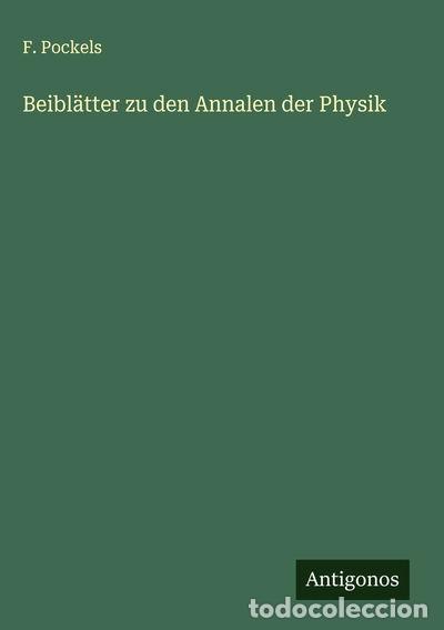 B&uuml;cher: Beibl&auml;tter zu den Annalen der Physik- 9783388898452