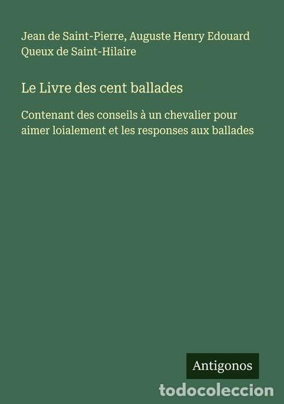 B&uuml;cher: Le Livre des cent ballades- 9783563050903