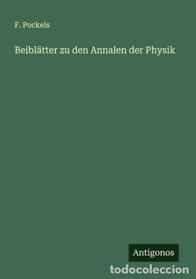 B&uuml;cher: Beibl&auml;tter zu den Annalen der Physik- 9783388897141